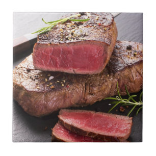 Beef steak ceramic tile