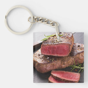 Beef steak key ring
