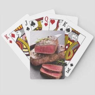 Beef steak playing cards