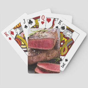 Beef steak playing cards