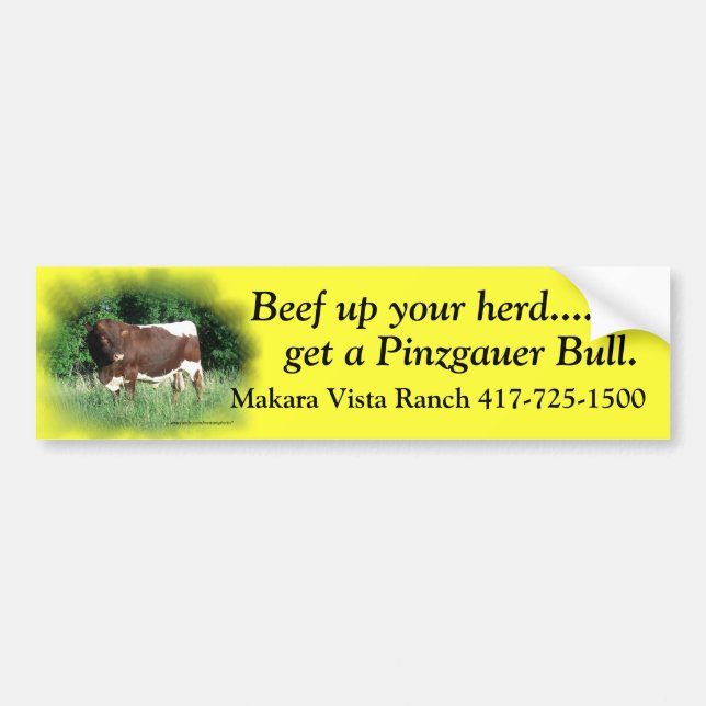 Beef Up Your Herd-add your name Bumper Sticker (Front)