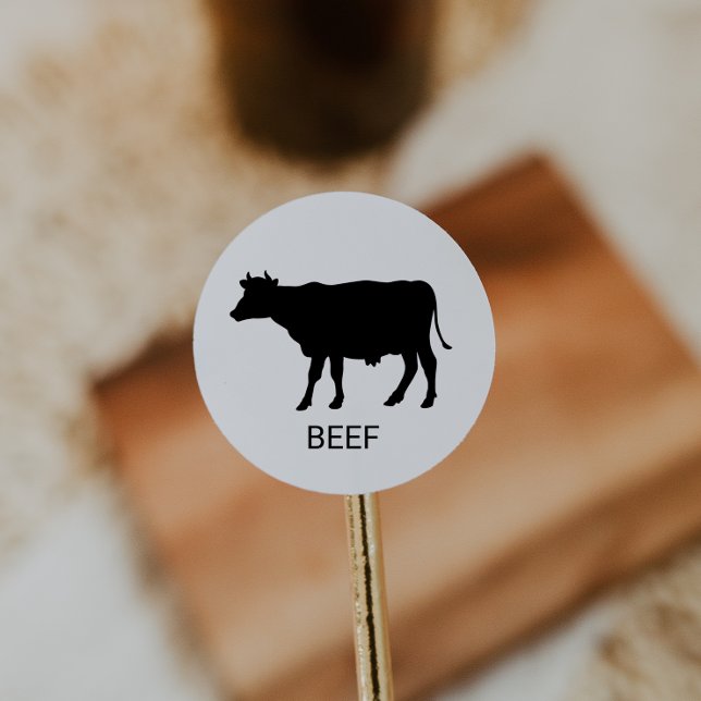 Beef Wedding Meal Choice Classic Round Sticker (Creator Uploaded)