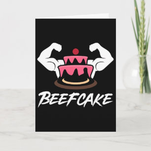 Beefcake Gym Fitness Muscle Cake Weightlifting Bod Card