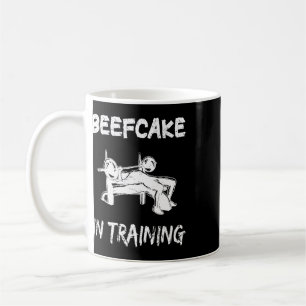 Beefcake In Training Gym Muscle Funny Bodybuilding Coffee Mug