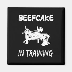 Beefcake In Training Gym Muscle Funny Bodybuilding Magnet