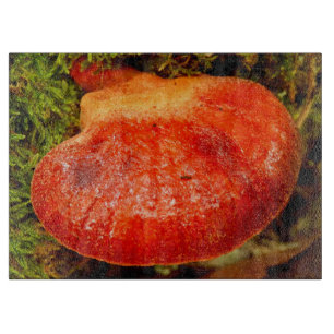 Beefsteak Fungus Glass Chopping Board