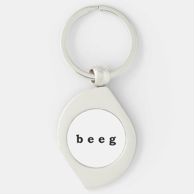 beeg word  key ring (Front)