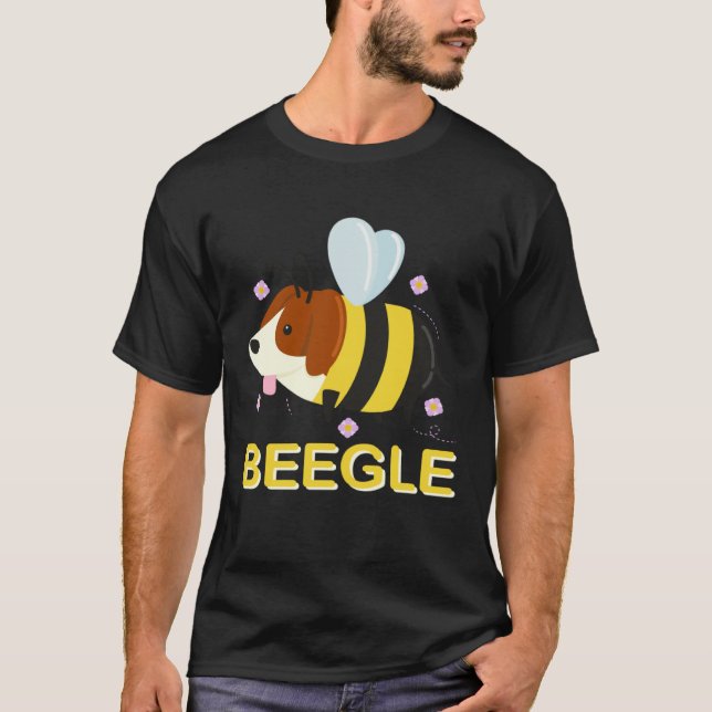 Beegle Beagle Bee  Dog Pun Cute T-Shirt (Front)