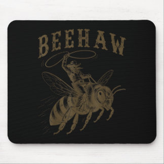 Beehaw Cowboy Western Pun Funny Beekeeper Mouse Pad