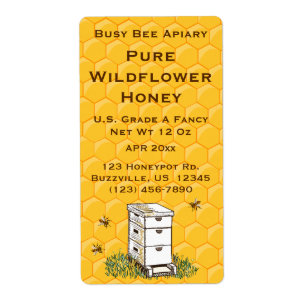 Beehive and Honeycomb Personalised Apiary Rotated 