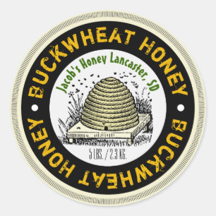 Beehive Buckwheat Honey Customised Honey Jar Label