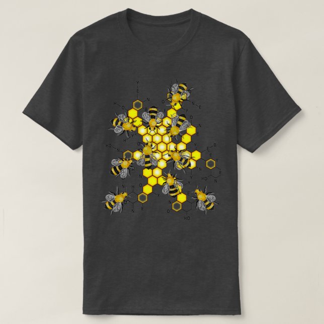 Beehive Chemical Reaction the Chemistry of Honey T-Shirt (Design Front)