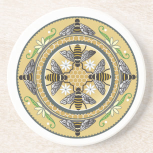 beehive decorative coasters