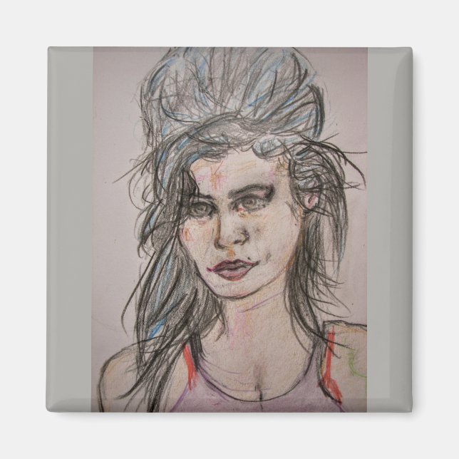 Beehive Girl Walking Magnet (Front)