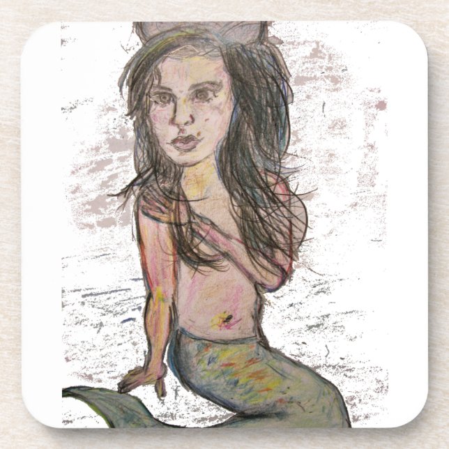 Beehive Mermaid Coaster (Front)