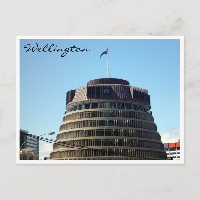 beehive top wellington postcard (Front)