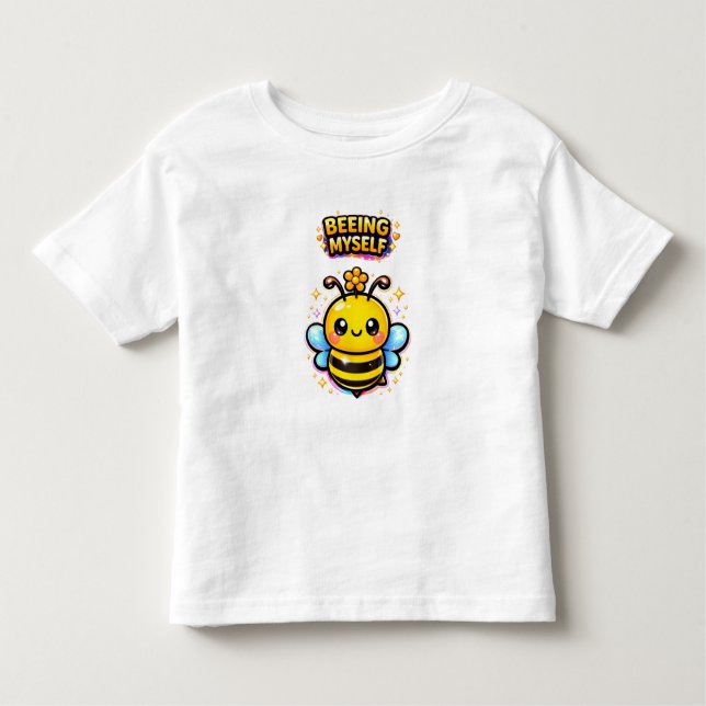 Beeing Myself Bee – Cute Toddler Girl T-Shirt (Front)