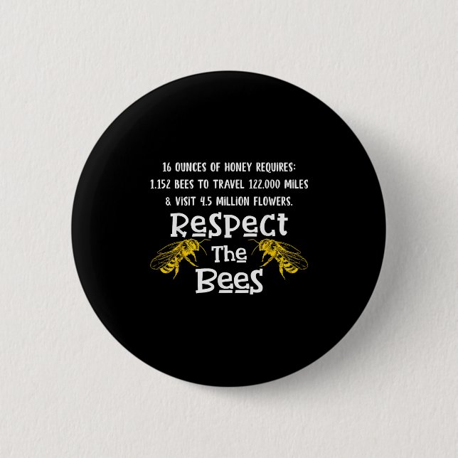 Beekeeng Supplies Honey Bee Hive Bumble Bee Keeper 6 Cm Round Badge (Front)