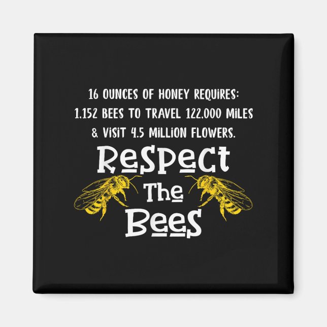 Beekeeng Supplies Honey Bee Hive Bumble Bee Keeper Magnet (Front)