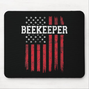 Beekeeper American Flag Usa Patriot Patriotic Mouse Pad