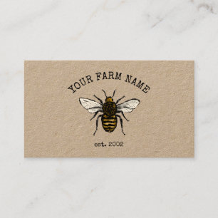 Beekeeper Apiarist Bee Farm Honeybees Honeycomb Business Card