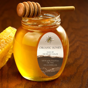 Beekeeper Apiarist Bee Farm Honeybees Honeycomb Oval Sticker