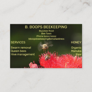 BEEKEEPER / APIARIST BUSINESS CARD.Australian size Business Card