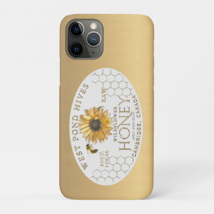 Beekeeper Apiary Honey Sunflower Bee Gold Case-Mate iPhone Case