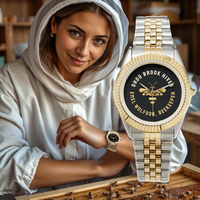 Beekeeper Apiary Watch with Gold Stylised Honeybee (Creator Uploaded)