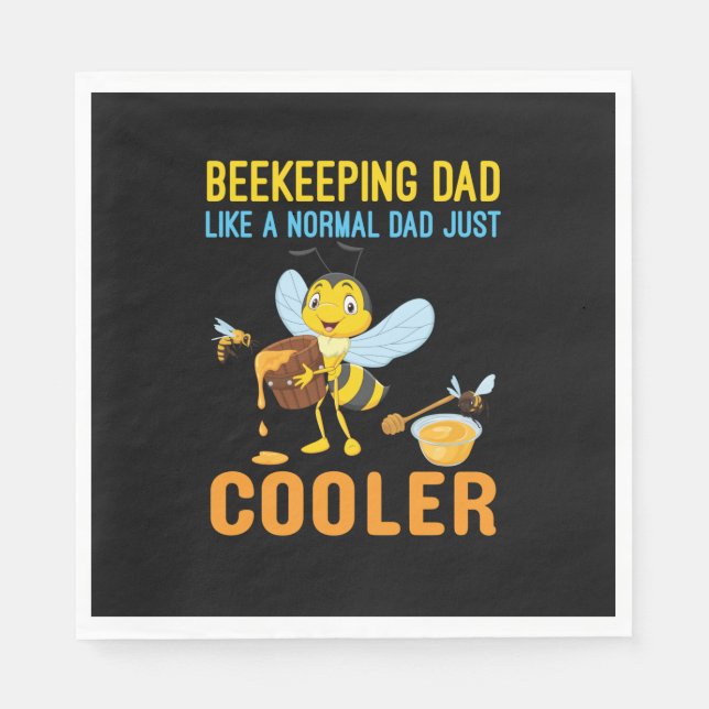 Beekeeper Art BeeKeeping Dad Napkin (Front)