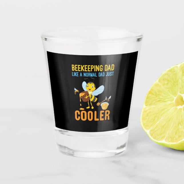 Beekeeper Art BeeKeeping Dad Shot Glass (Front)