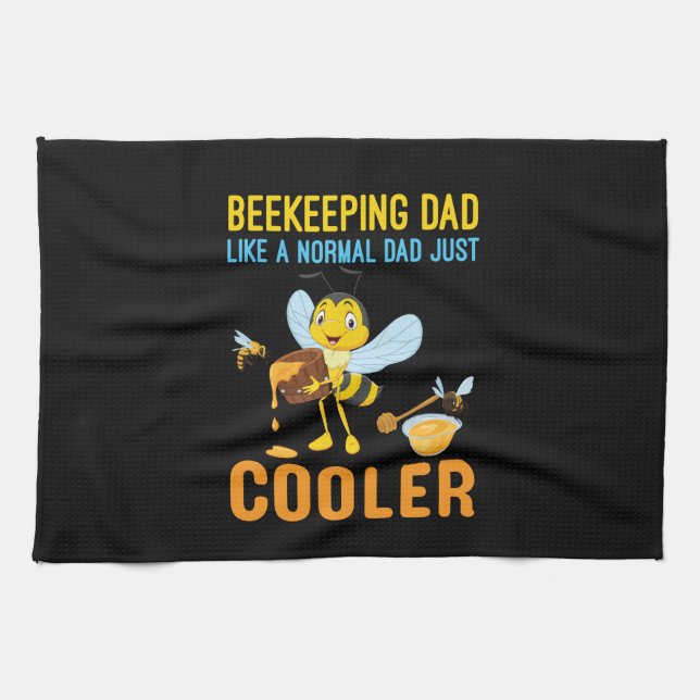Beekeeper Art BeeKeeping Dad Tea Towel (Horizontal)
