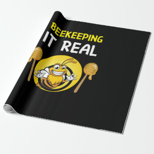 Beekeeper Art BeeKeeping It Real Wrapping Paper