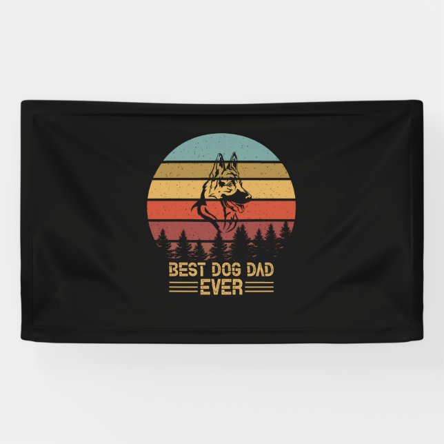 Beekeeper Art Best Dog Dad Ever Banner (Horizontal)