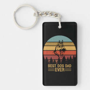 Beekeeper Art Best Dog Dad Ever Key Ring