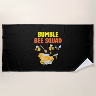 Beekeeper Art Bumble Bee Squad 2 Beach Towel