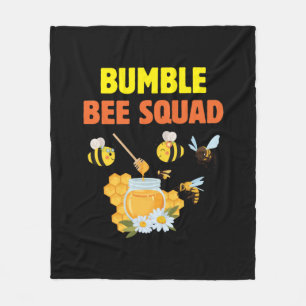Beekeeper Art Bumble Bee Squad 2 Fleece Blanket