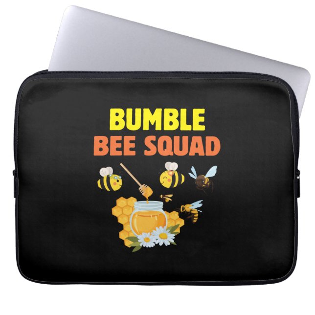 Beekeeper Art Bumble Bee Squad 2 Laptop Sleeve (Front)
