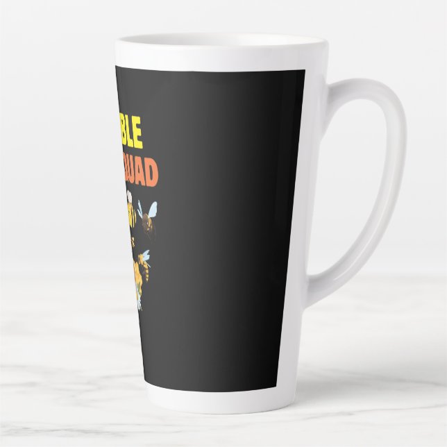 Beekeeper Art Bumble Bee Squad 2 Latte Mug (Right)