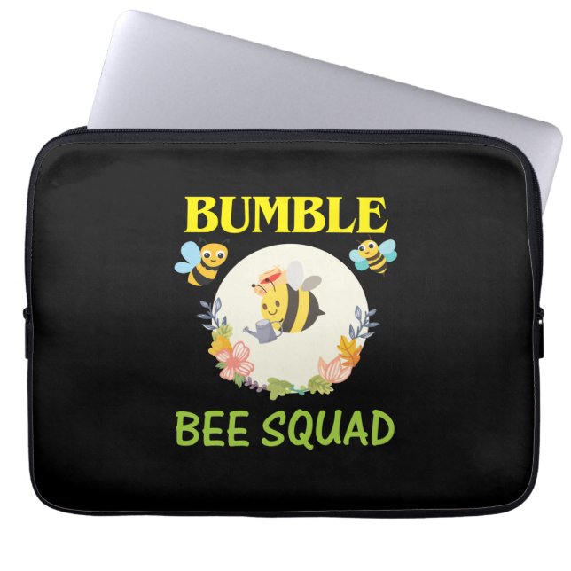 Beekeeper Art Bumble Bee Squad Laptop Sleeve (Front)
