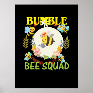 Beekeeper Art Bumble Bee Squad Poster
