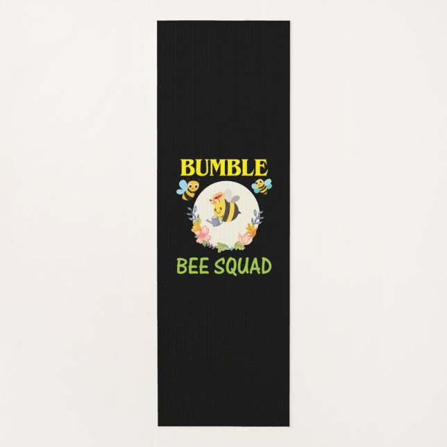 Beekeeper Art Bumble Bee Squad Yoga Mat (Front)