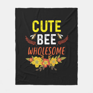 Beekeeper Art Cute Bee Wholesome Fleece Blanket