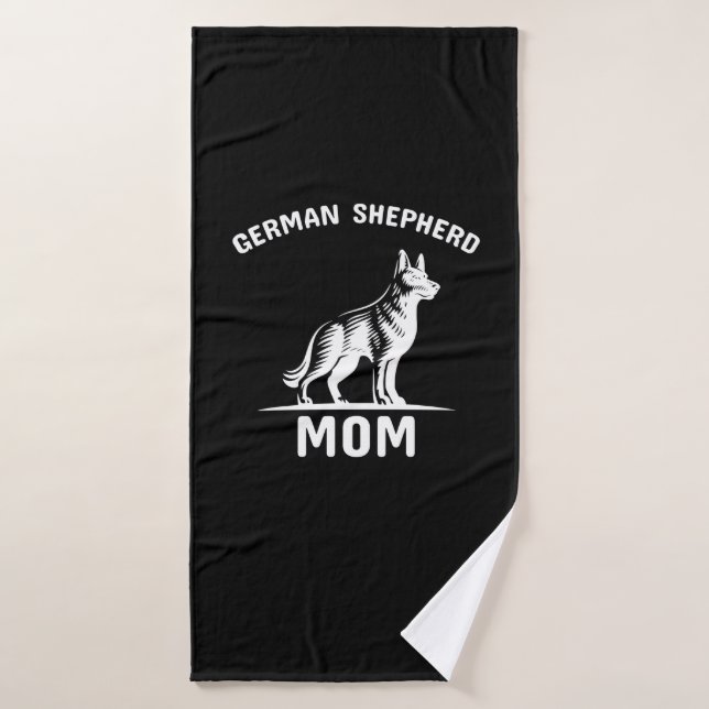 Beekeeper Art German Shepherd Mommy Bath Towel (Bath Towel)
