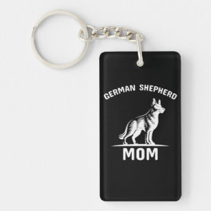 Beekeeper Art German Shepherd Mommy Key Ring