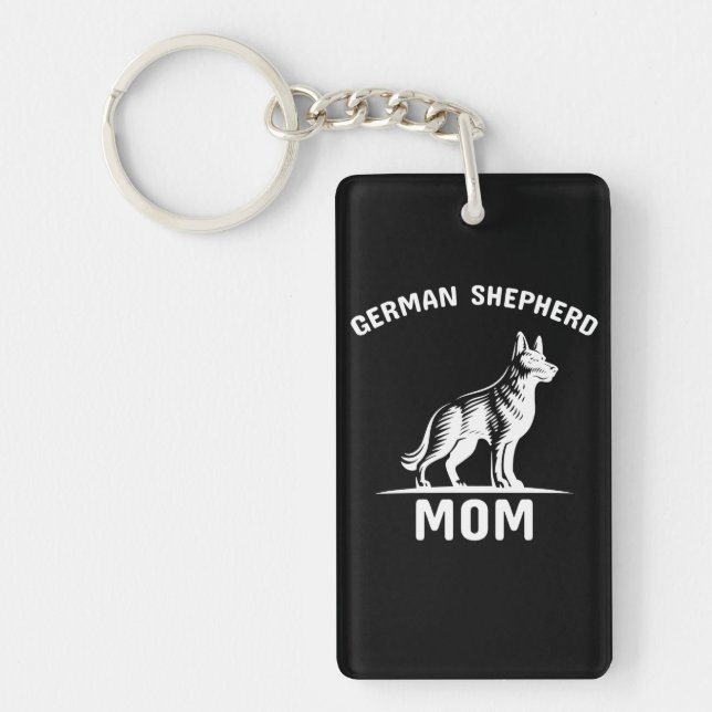 Beekeeper Art German Shepherd Mommy Key Ring (Front)