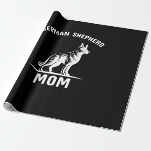 Beekeeper Art German Shepherd Mommy Wrapping Paper