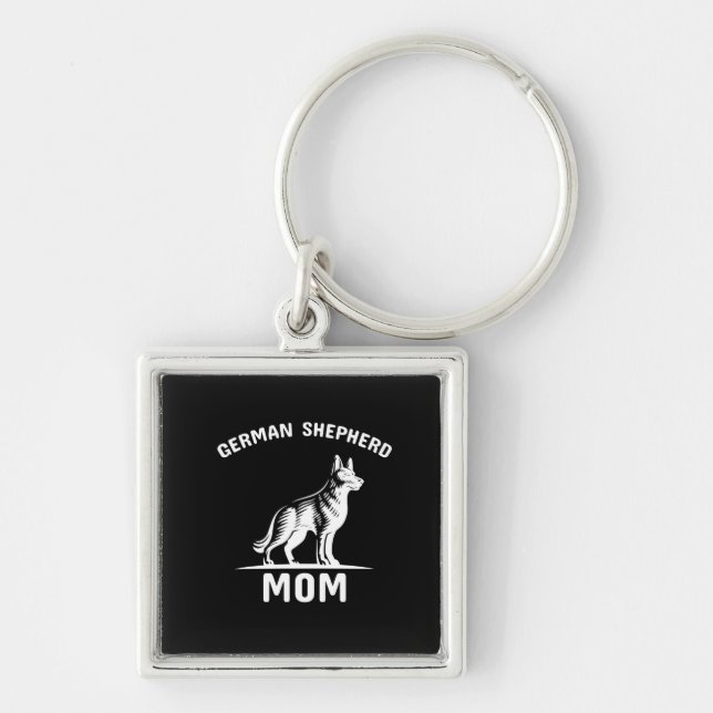 Beekeeper Art German Shepherd Mummy Key Ring (Front)