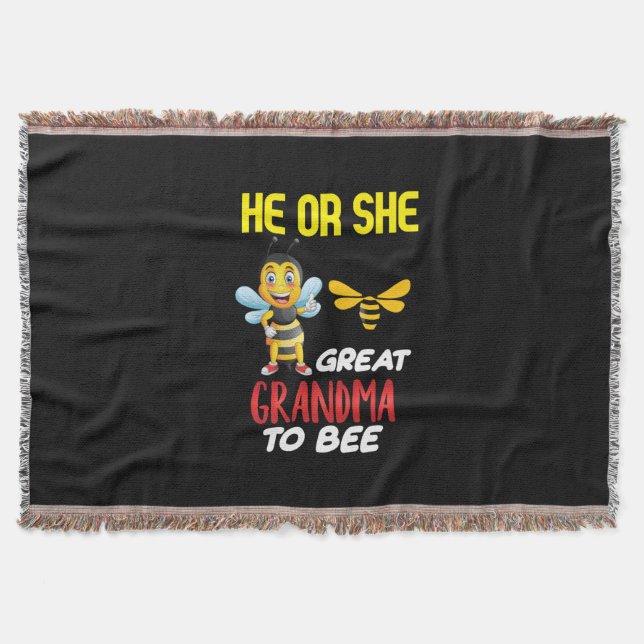 Beekeeper Art Great Grandma To Bee Throw Blanket (Front)