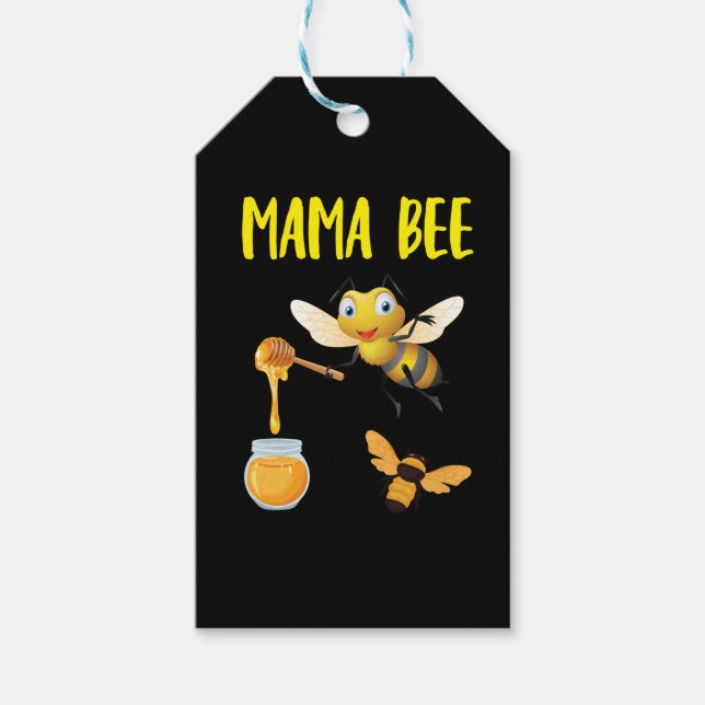 Beekeeper Art Mama Bee Gift Tags (Front)